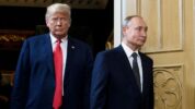 Presiden Rusia Vladimir Putin Bersama Donald Trump