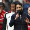 Pelatih Manchester United Ruben Amorim Saat Berbicara Kepala Para Pendukung Setelah Laga Premier League