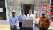 General Manager PLN UID Sulselrabar, Edyansyah (Dua dari Kiri) dan Kepala Balai TN Bantimurung Bulusaraung, T. Heri Wibowo (Kedua dari Kanan) Meresmikan Secara Simbolis Mushola Babul Khoir Sebagai Bentuk Sinergitas dalam Mendukung Kegiatan Sosial, Lingkungan, dan Spiritual Masyarakat Sekitar Kawasan Konservasi.